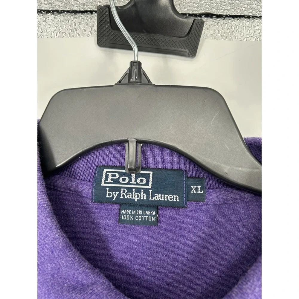 Polo Ralph Lauren Polo Shirts Mens XL Solid Purple Short Sleeve Pony Logo Cotton